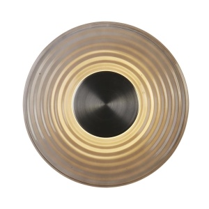 Aplica LED metal nickel satin sticla gri Cleo