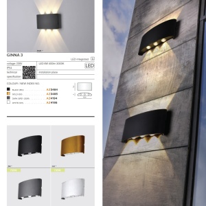 Aplica LED moderna de exterior ambientala IP54 GINNA 3 alba 97123 universul-luminii.ro
