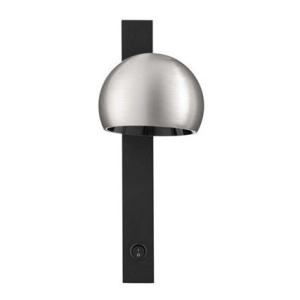 Aplica LED moderna stil minimalist LUSA negru/nickel