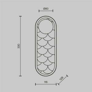 Aplica LED mozaic din sidef natural Capiz Perlamour - Img 2