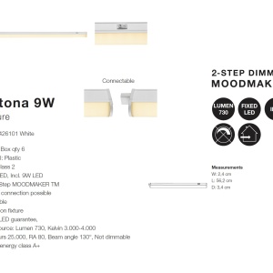 Aplica LED pentru mobila MOODMAKER Latona 9W 47426101 NL 72633 universul-luminii.ro