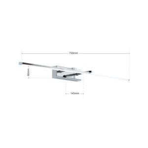 Aplica LED pentru tablou PUBLIO L-75cm crom 234313 universul-luminii.ro