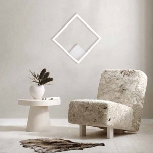 Aplica LED perete sau tavan design modern geometric Erick alb - Img 2