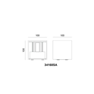 Aplica LED, Spot pentru iluminat exterior design modern IP54 Veronika nisip 10x10cm - Img 10