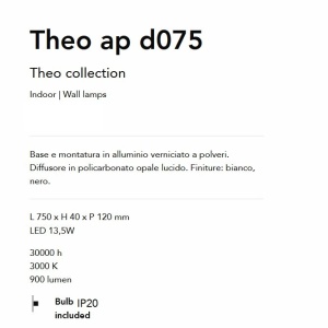 Aplica Led stil minimalist Theo ap d075 alba 142933 universul-luminii.ro
