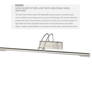 Aplica LED tablou directionabila Picture Lights argintiu satin 8343SS SRT - Img 5
