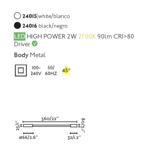 Aplica LED tip reader LED design modern minimalist PIXIE alba 84333 universul-luminii.ro