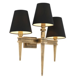 Aplica LUX cu 3 brate din alama finisaj vintage, Waterloo Triple 110990 HZ