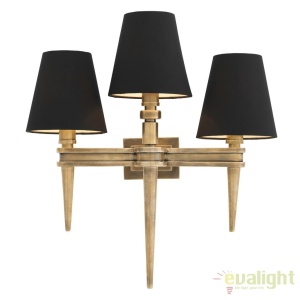 Aplica LUX cu 3 brate din alama finisaj vintage, Waterloo Triple 110990 HZ 54583 universul-luminii.ro