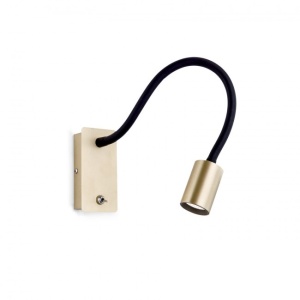 Aplica minimalista cu reader LED directionabil Kurt alama 98743 universul-luminii.ro