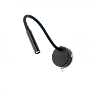 Aplica minimalista cu reader LED directionabil Kurt neagra 96153 universul-luminii.ro