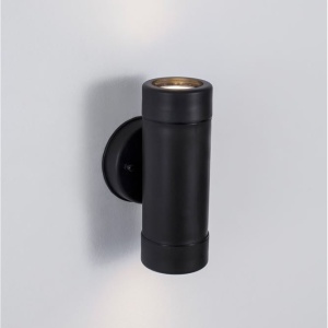 Aplica moderna de exterior cu iluminat ambiental up/down IP44 LIMBIO II neagra 190913 universul-luminii.ro