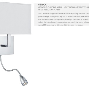 Aplica moderna eleganta cu reader Led Wall crom 6519CC SRT 180413 universul-luminii.ro