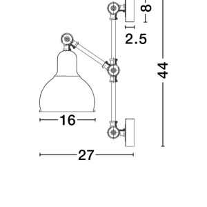 Aplica perete ajustabila industrial style Virgo NVL-9420850 186063 universul-luminii.ro