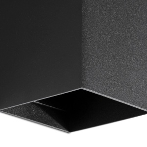 Aplica perete aluminiu negru, 2xGU10, LUNE square - Img 2