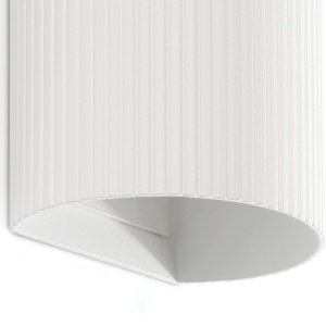 Aplica perete aluminiu striat alb, 2xGU10, SOLE round - Img 2