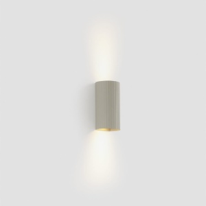 Aplica perete aluminiu striat gri, 2xGU10, SOLE round - Img 3