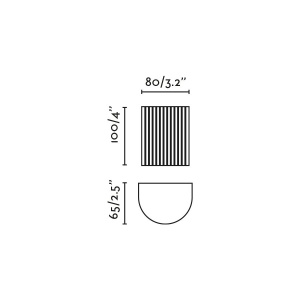 Aplica perete aluminiu striat terracotta, 1xGU10, SOLE round - Img 7