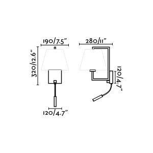 Aplica perete cu reader LED design clasic FRAME auriu antic/alb 190123 universul-luminii.ro