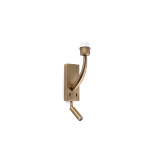 Aplica perete cu reader LED design clasic REM auriu/negru 84033 universul-luminii.ro