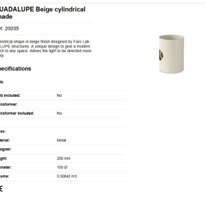 Aplica perete cu reader LED design modern GUADALUPE bej 189753 universul-luminii.ro