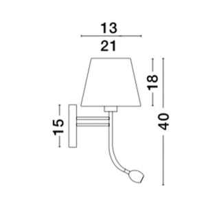 Aplica perete cu reader LED design modern Valencia NVL-8127402 77753 universul-luminii.ro