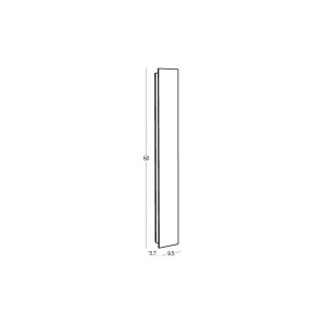 Aplica perete exterior design liniar IP65 Aura negru 60cm - Img 2