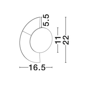 Aplica perete exterior lumina indirecta IP54 LED 3000K Gloo corten - Img 9