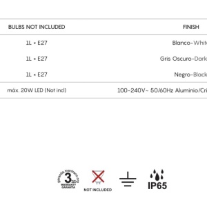 Aplica perete exterior, Protectie IP65 ALPS alb - Img 5