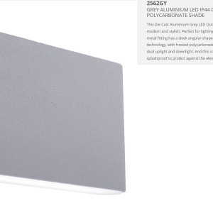 Aplica perete LED de exterior IP44 Up and Down 2562GY SRT - Img 3