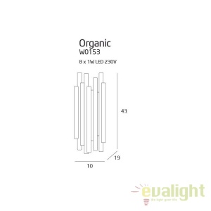 Aplica perete LED design Premium Class Quality ORGANIC CROM W0186 MX - Img 3
