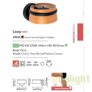 Aplica perete LED dimabila design deosebit LOOP II 29565 55973 universul-luminii.ro