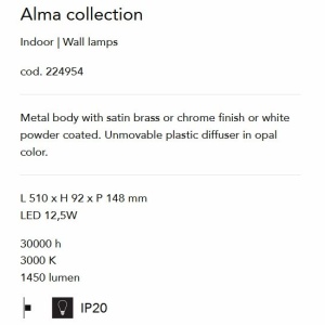 Aplica perete LED pentru oglinda, tablou ALMA AP D51 OTTONE 65983 universul-luminii.ro
