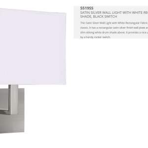 Aplica perete moderna Wall argintiu satin 5519SS SRT 53043 universul-luminii.ro