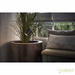 Aplica perete sau tarus exterior design modern decorativ FLOW negru 71546 48743 universul-luminii.ro
