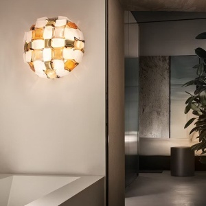 Aplica perete sau tavan design modern geometric Mida Large Amber 215783 universul-luminii.ro