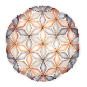 Aplica perete sau tavan design unicat realizata manual La Vie Large Amber - Img 1