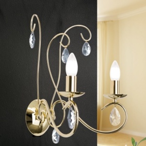 Aplica perete stil clasic cu cristale K9 Alessia auriu 180483 universul-luminii.ro