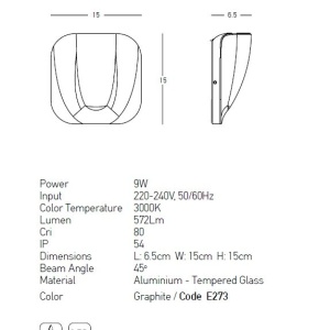 Aplica/Spot LED iluminat exterior ambiental IP54 Zella I 154343 universul-luminii.ro