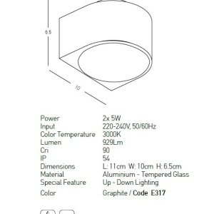 Aplica/Spot LED pentru iluminat exterior decorativ IP54 Scout II 154323 universul-luminii.ro