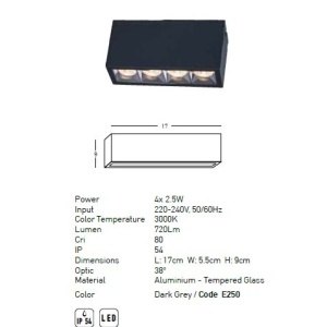 Aplica/Spot LED pentru iluminat exterior decorativ IP54 Terry 154303 universul-luminii.ro