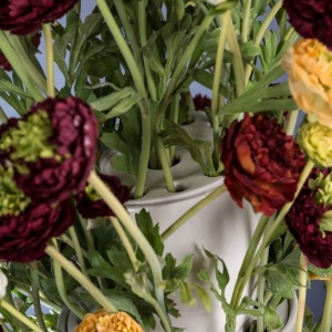 Aranjament floral, decor festiv design LUX, BABILON RANUNCOLO BIG 95cm, multicolor - Img 2