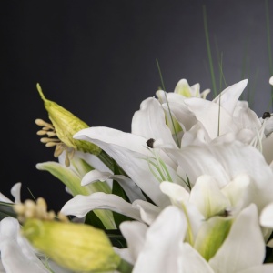 Aranjament floral mare COPPA LAURA LILIUM, H-120cm - Img 3