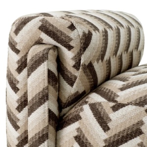 Bancheta eleganta design LUX Del Vale, Chevron brown - Img 6
