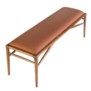 Bancheta tapitata design LUX Brown 130x40cm - Img 6