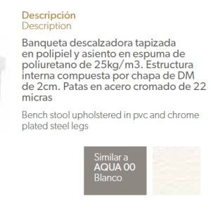 Bancheta tapitata design modern Bock AC-TB0083 - Img 2