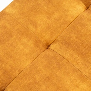 Bancheta tapitata design modern Boutique 100cm, galben mustar - Img 4