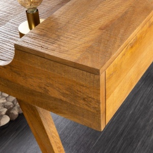 Birou design industrial-vintage Monsoon 120cm Mango natur - Img 3