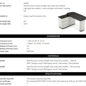 Birou design LUX cu blat rotativ Numana - Img 12