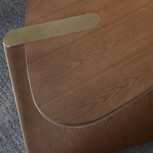 Birou modern din lemn furniruit Walnut - Img 7